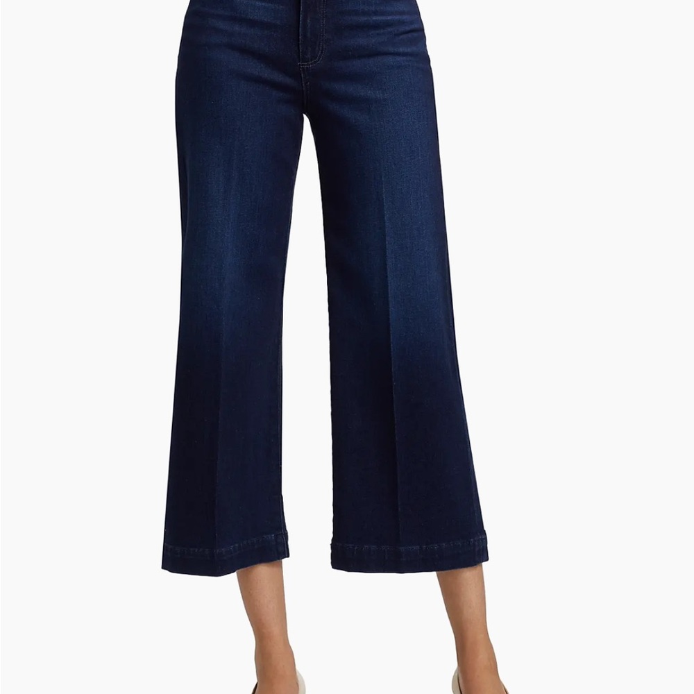PAIGE Blue Flare Wide Leg Jeans